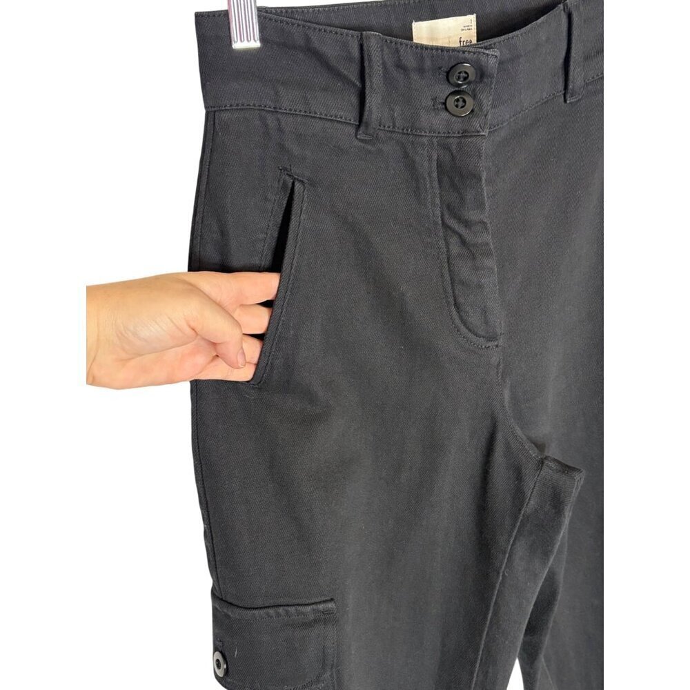 Aritzia Wilfred Free Modern Cargo Pants Black Tapered High Rise-sz 2 - Picture 8 of 11